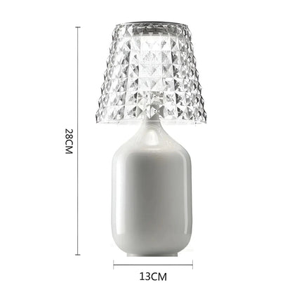 Veska | Zaroti Luxe Bordslampa – Trådlös & Elegant Vit