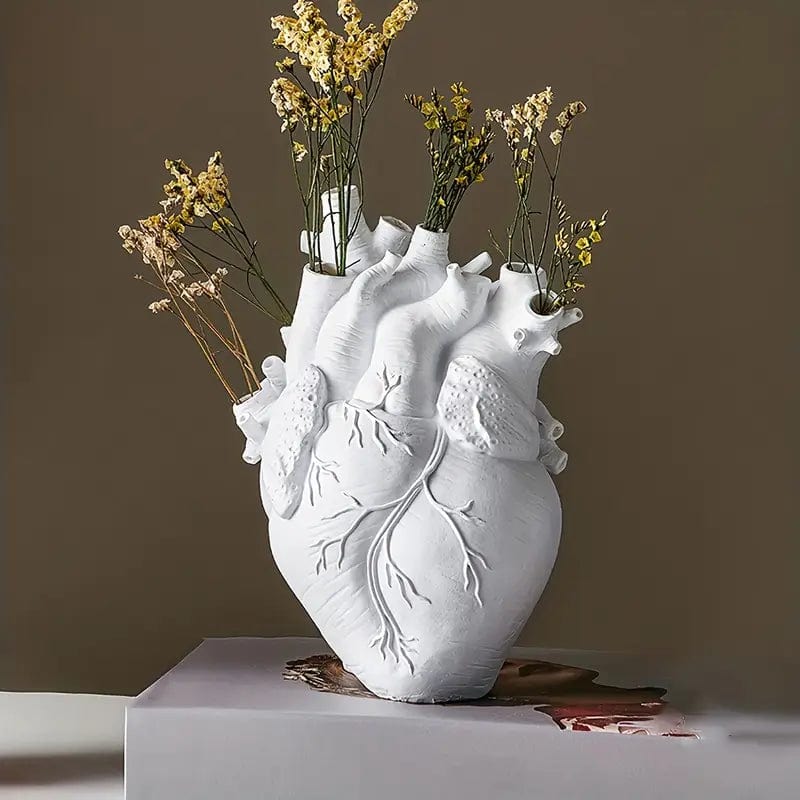 VeskaoomHeart Resin Vas | Veska Vit