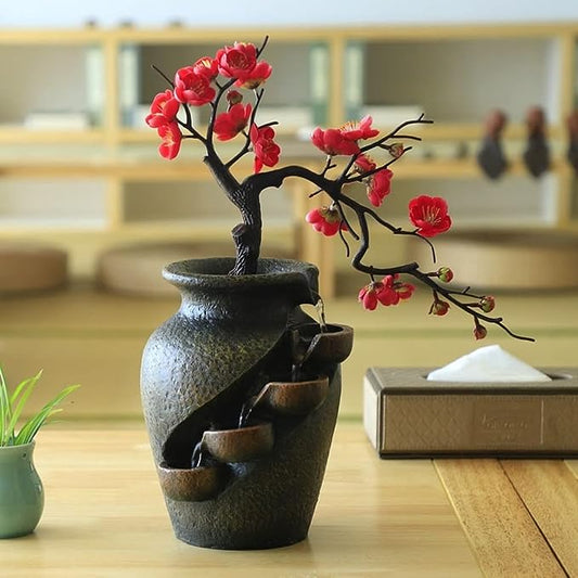 Veskaossom Water Vase Avkopplande Bonsai Dekoration med Fontän | Veska Standardtitel