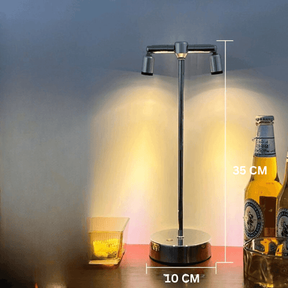 VibeLume - Vintage Touch-Styrd Bordslampa | Veska Insignia enkelhuvud