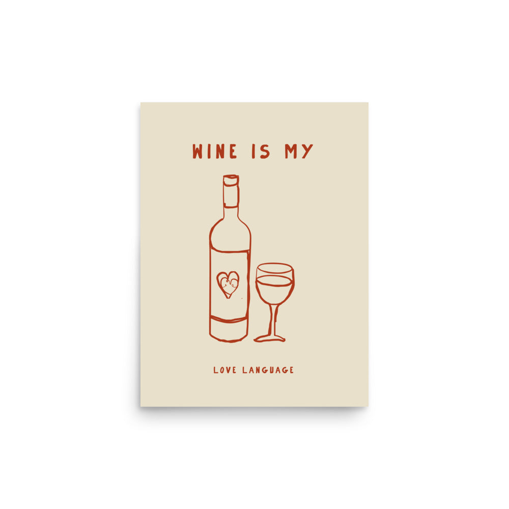 Vin är mitt kärleksspråk | Veska 12″×16″