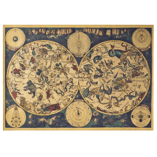 Vintage astrologi stjärnbild poster | Veska