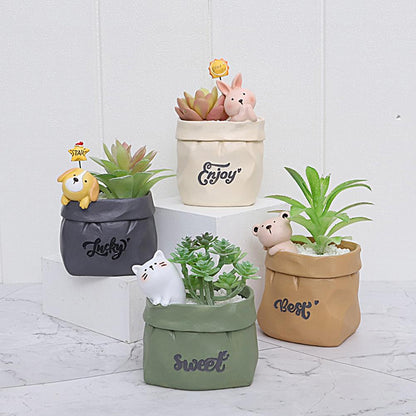 Vintage Cartoon Succulent Pot | Veska Björn