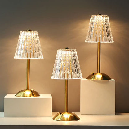 Vintage Crystal LED Bordslampa med Justerbar Ljusstyrka | Veska