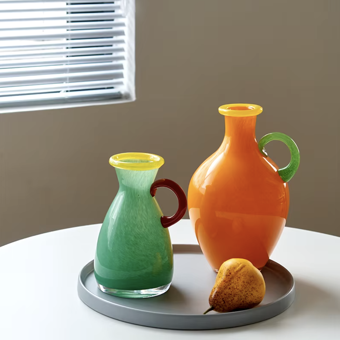 Vintage Fönsterglas Binaural Vaso | Veska