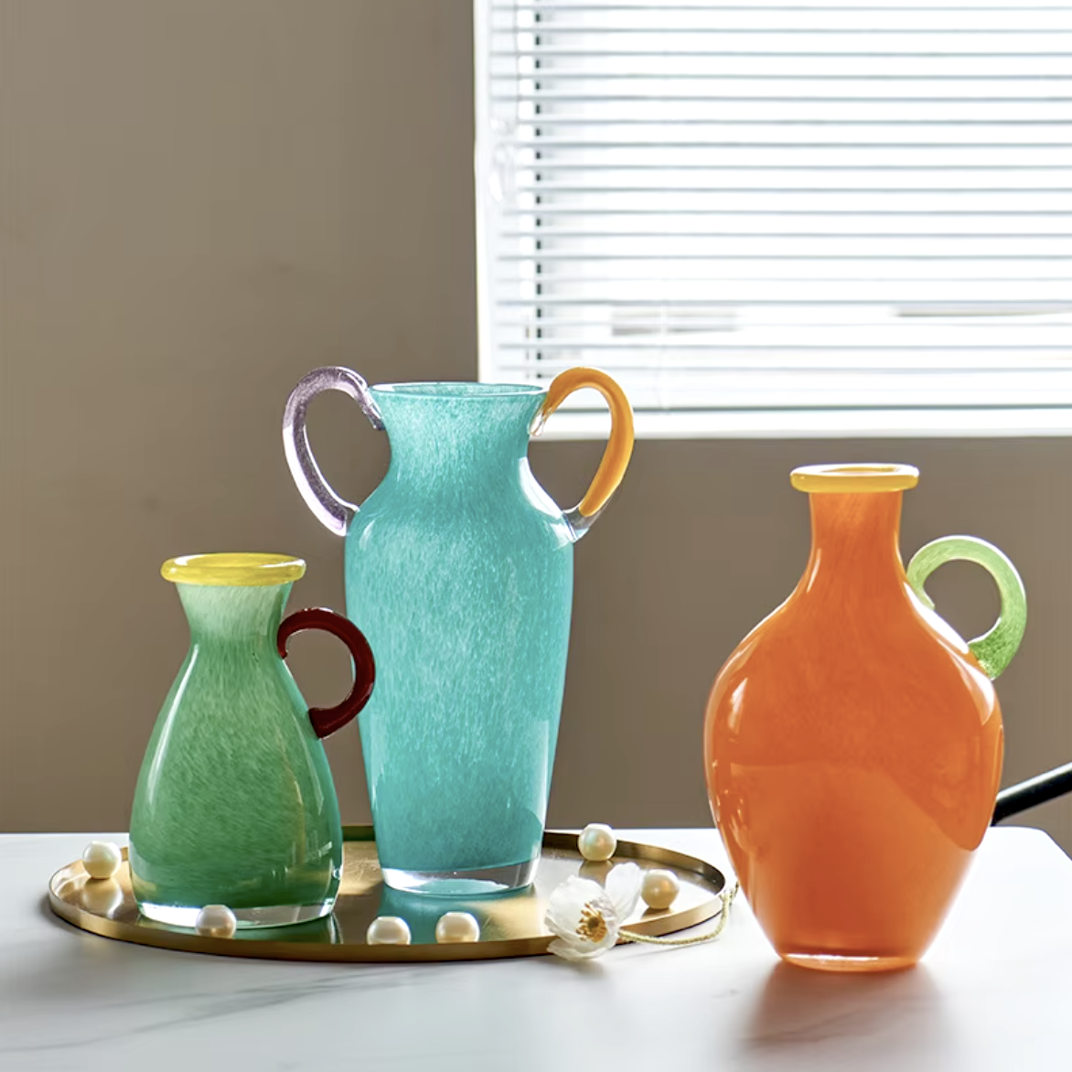 Vintage Fönsterglas Binaural Vaso | Veska