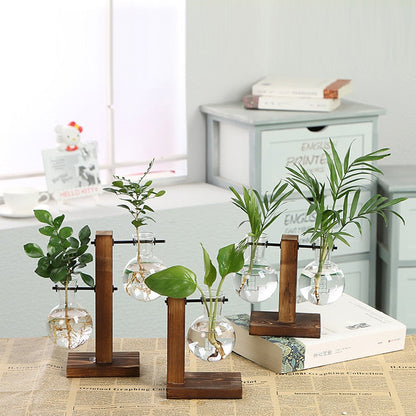 Vintage Garden - Träram Terrarium Hydroponisk Växtvas | Veska
