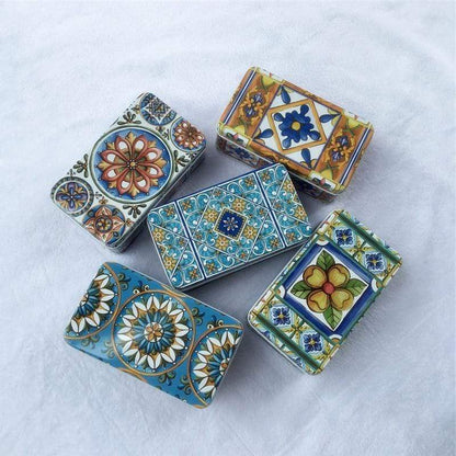 Vintage Geometrisk Design Organizer Box | Veska