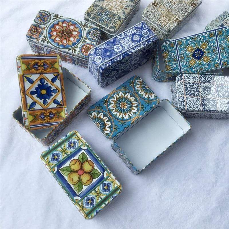 Vintage Geometrisk Design Organizer Box | Veska