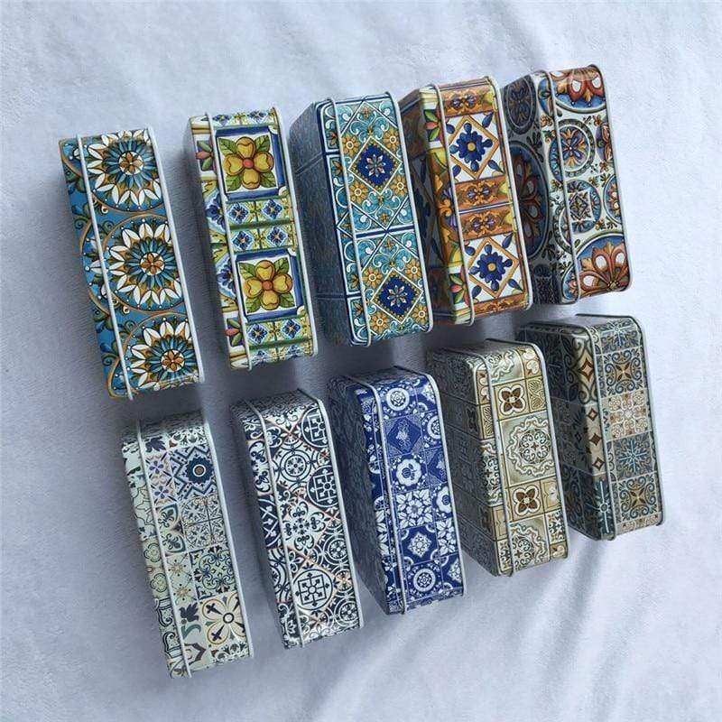 Vintage Geometrisk Design Organizer Box | Veska