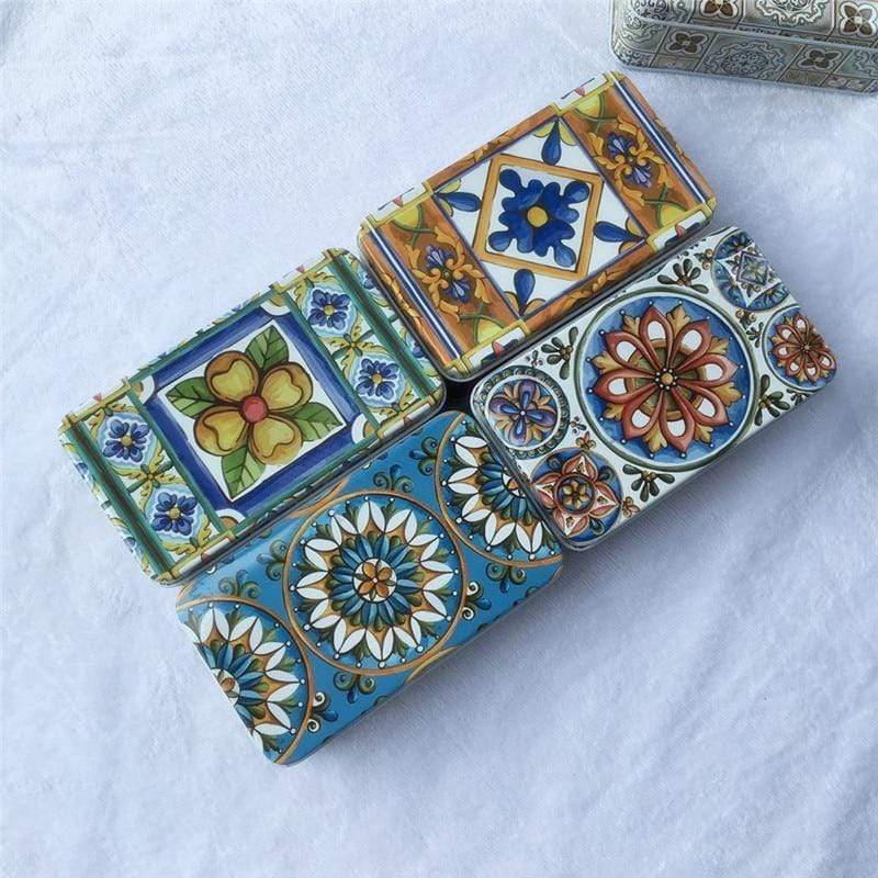 Vintage Geometrisk Design Organizer Box | Veska