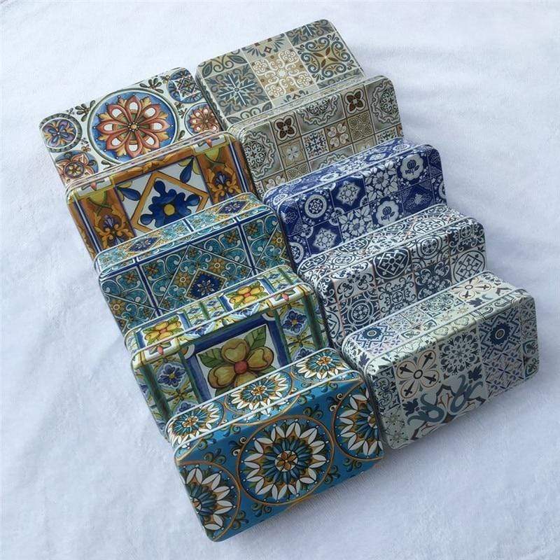 Vintage Geometrisk Design Organizer Box | Veska