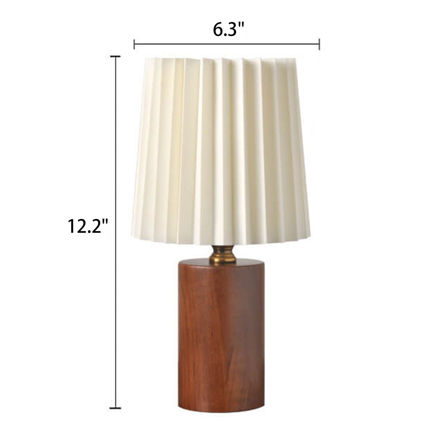 Vintage koreansk plisserad kolonn massiv träbas 1-ljuskälla bordslampa | Veska