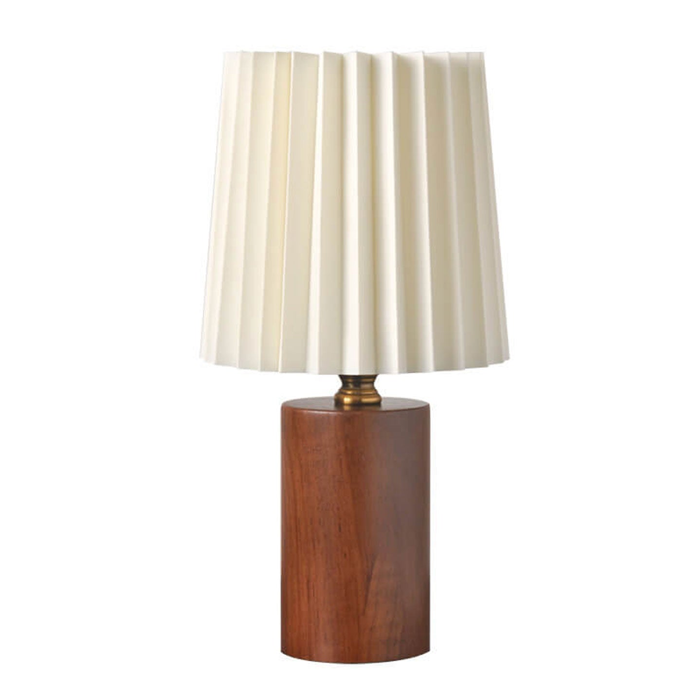 Vintage koreansk plisserad kolonn massiv träbas 1-ljuskälla bordslampa | Veska
