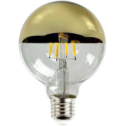 Vintage LED-lampa – Retro bordslampa med träbas | Veska Guldfärgad