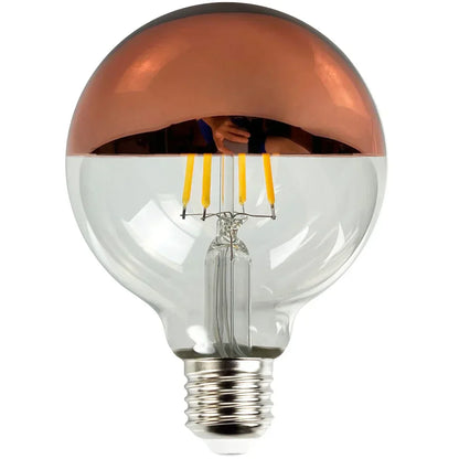 Vintage LED-lampa – Retro bordslampa med träbas | Veska Rosé Guld