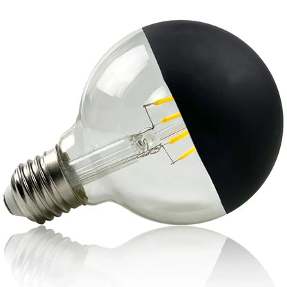 Vintage LED-lampa – Retro bordslampa med träbas | Veska Svart