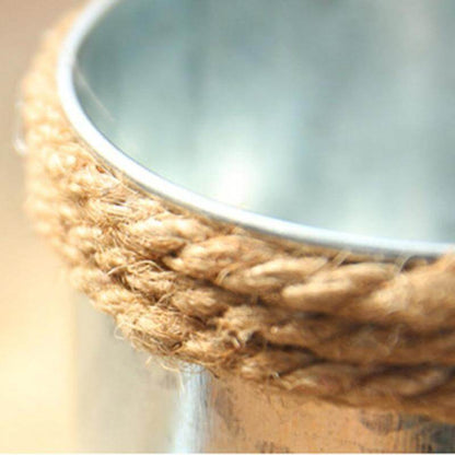 Vintage Mini Kettle Flowers Järn Bucket Vasen | Veska