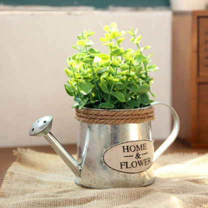 Vintage Mini Kettle Flowers Järn Bucket Vasen | Veska