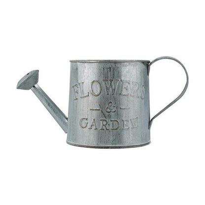Vintage Mini Kettle Flowers Järn Bucket Vasen | Veska Ljusgrön