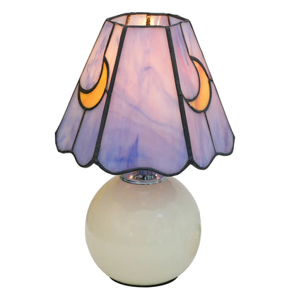 Vintage Moon Färgat Glas Bord Lampa | Veska