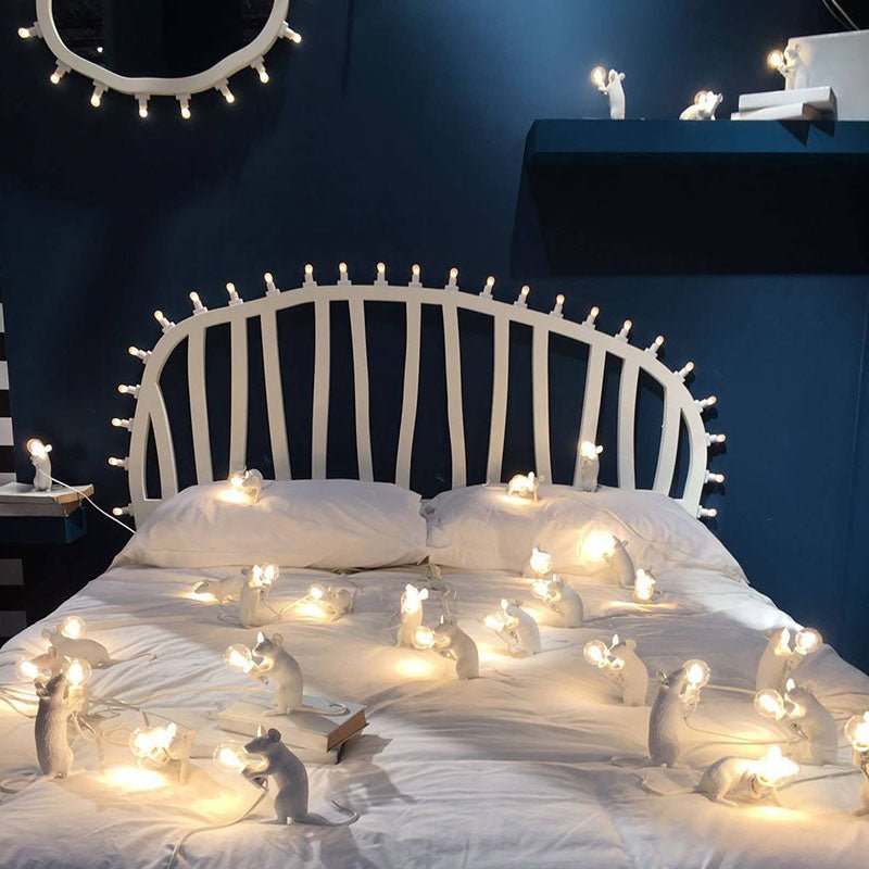 Vintage Mus LED Bordslampa | Veska