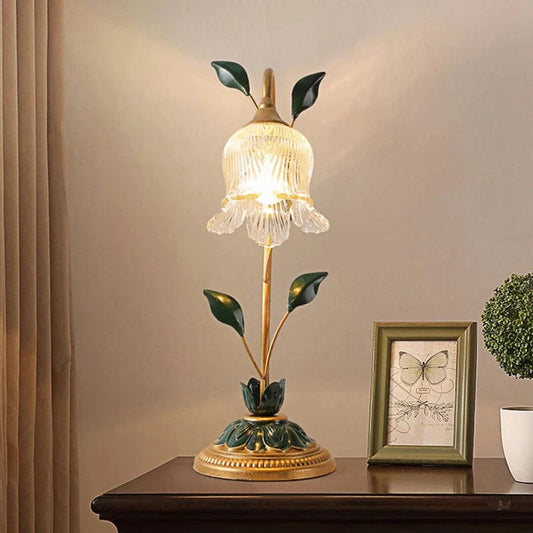 Vintage Rose Blomma Bordslampa | Veska