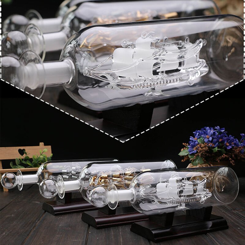 Vintage Ship in a Bottle Glass Boat Heminredning | Veska