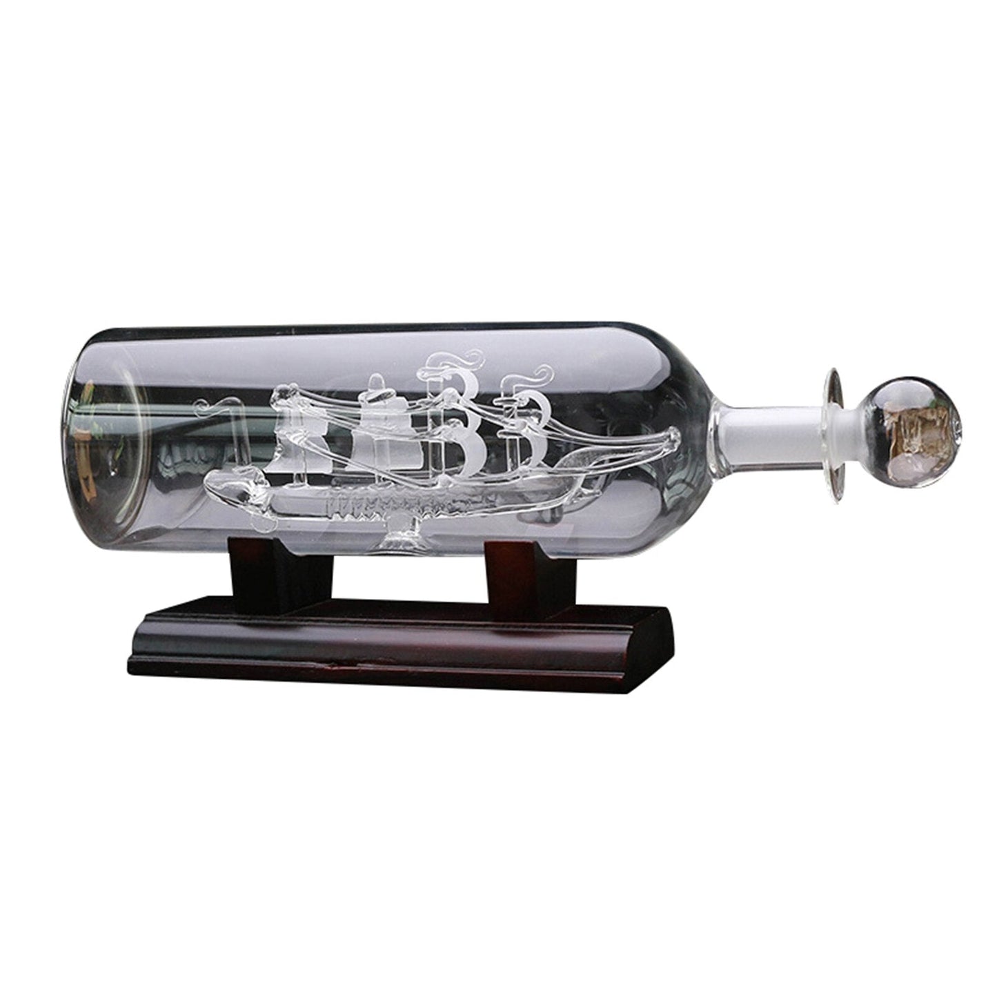Vintage Ship in a Bottle Glass Boat Heminredning | Veska