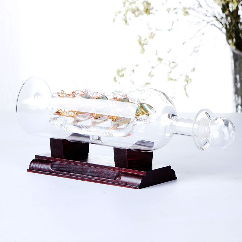 Vintage Ship in a Bottle Glass Boat Heminredning | Veska