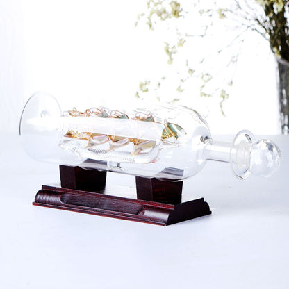Vintage Ship in a Bottle Glass Boat Heminredning | Veska