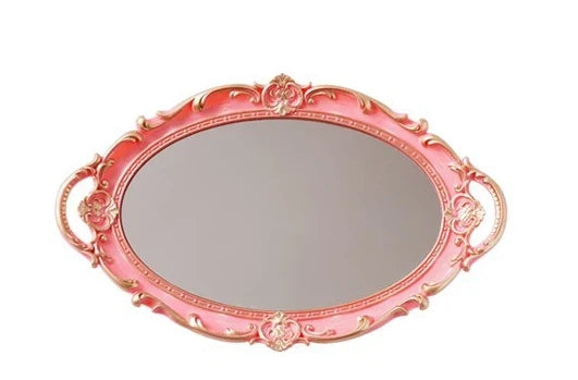 Vintage stil spegelbrickor | Veska Rosa - Oval