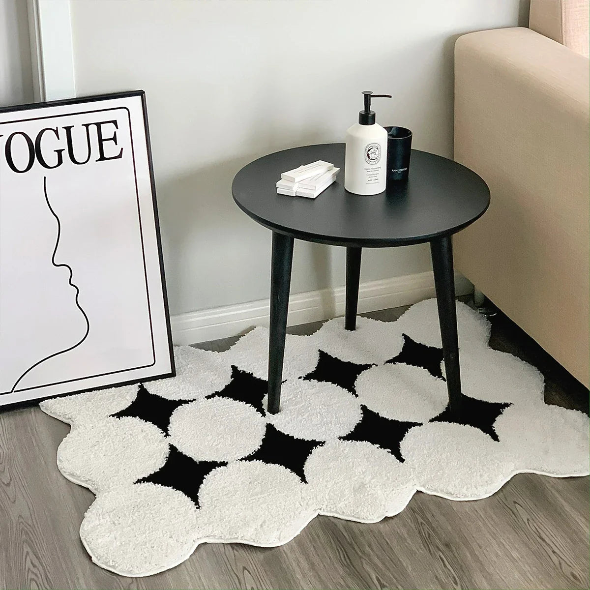Vit prickar matta | Veska