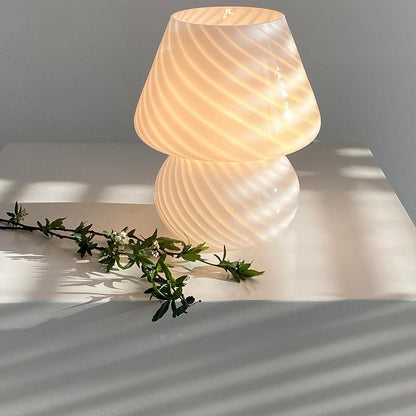 Vit Rand Bord Glas Lampa | Veska