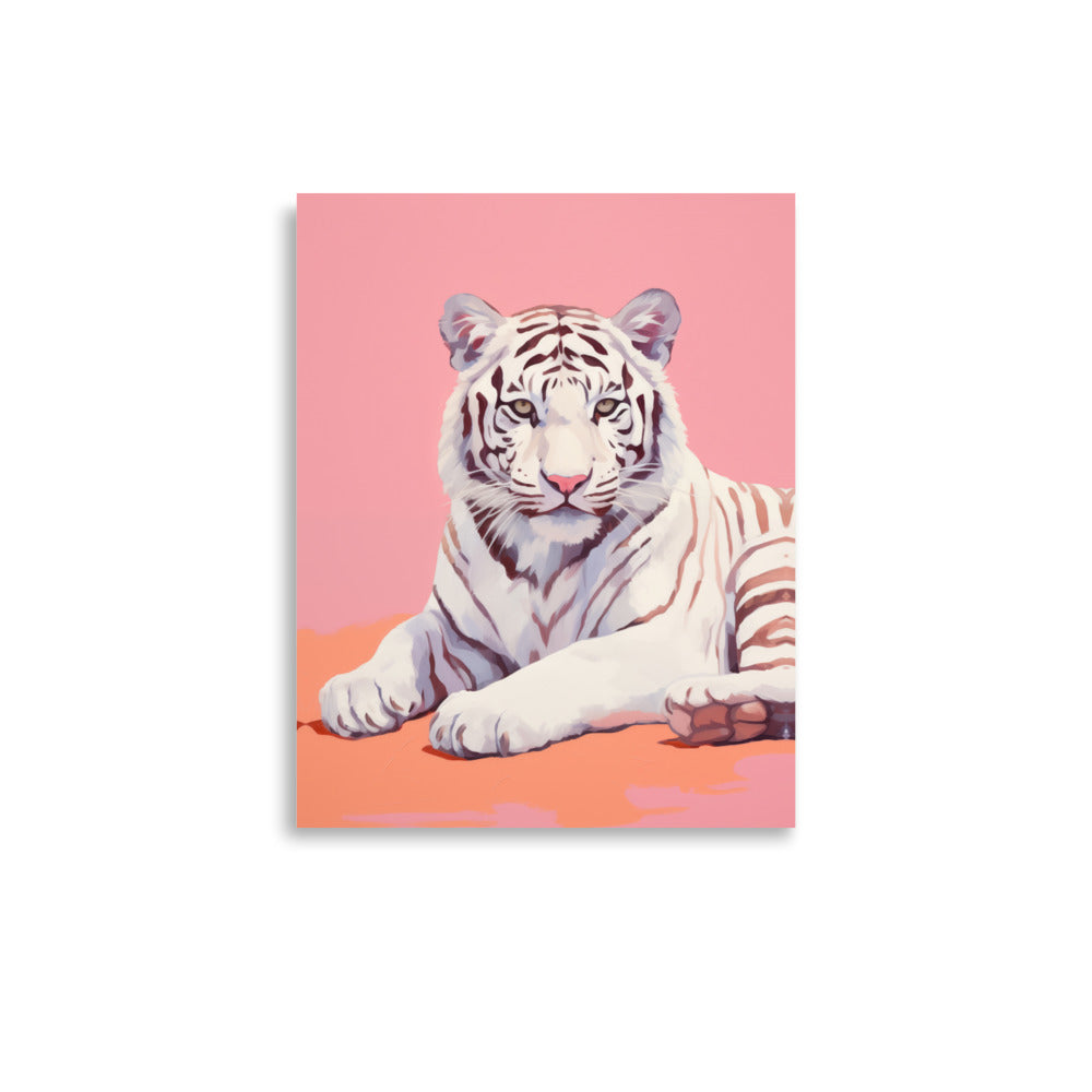 Vit Tiger | Veska 11″×14″