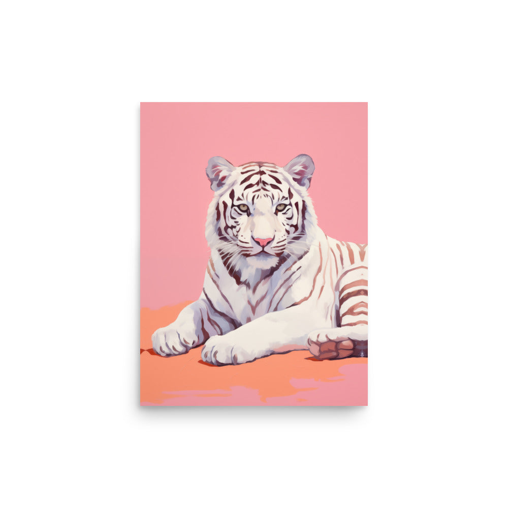 Vit Tiger | Veska 12″×16″