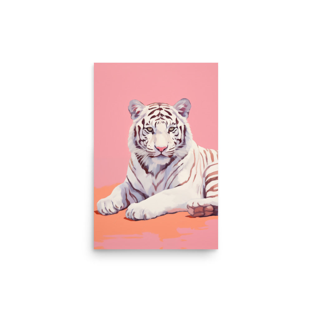 Vit Tiger | Veska 12″×18″