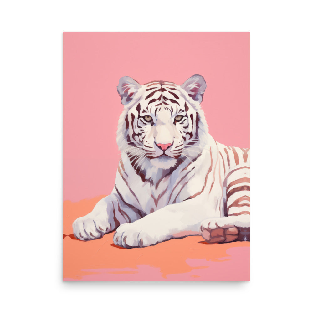 Vit Tiger | Veska 18″×24″