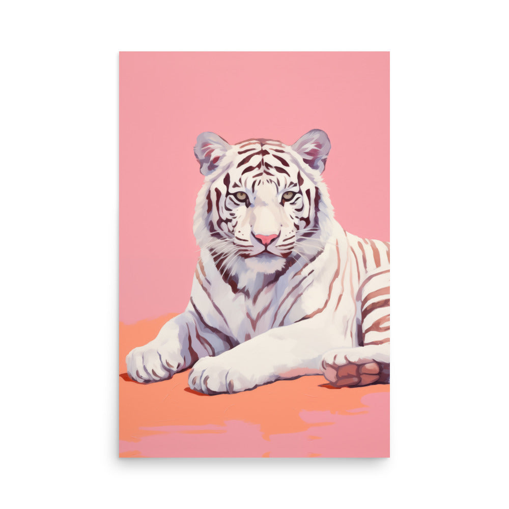 Vit Tiger | Veska 24″×36″
