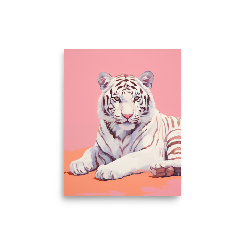 Vit Tiger | Veska 8″×10″