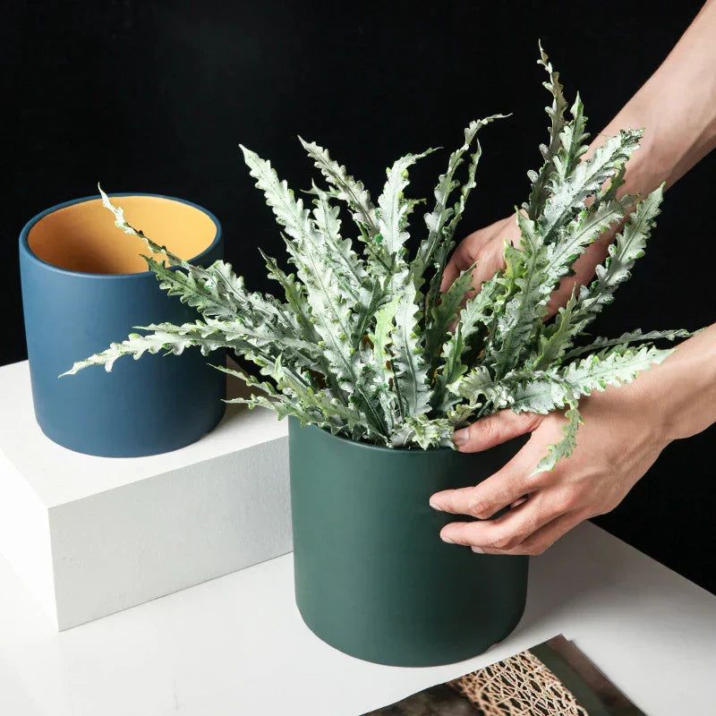 VividSphere Lyxig rund keramisk Veskaomkruka med handglaserad elegans | Veska