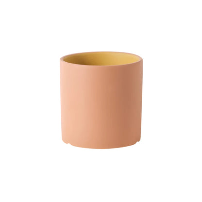 VividSphere Lyxig rund keramisk Veskaomkruka med handglaserad elegans | Veska Mörk lax 11cm