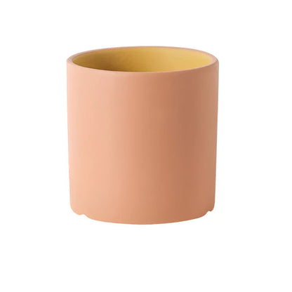 VividSphere Lyxig rund keramisk Veskaomkruka med handglaserad elegans | Veska Mörk lax 17 cm