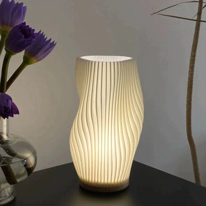 Wavecrest Bordslampa – Mjuk Ljus Designer Lampa med Dimmbar Varm & Naturlig Vit Ljus | Veska