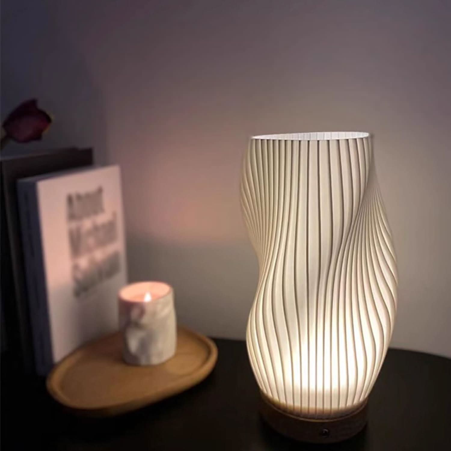 Wavecrest Lampa – Elegant USB-driven dimbar bordslampa | Veska