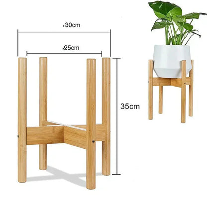 Wood Plant Stand - Mångsidig hylla för växter | Veska Natur M