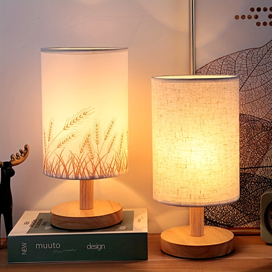 WoodGlow – Justerbar LED Bordslampa med USB Veska