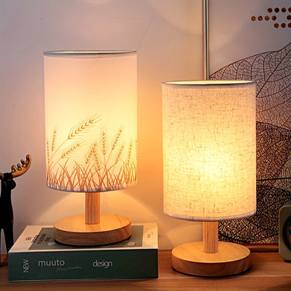 WoodGlow – Justerbar LED Bordslampa med USB Veska