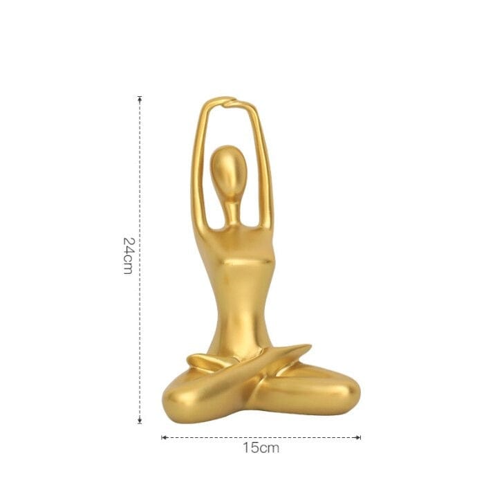 Yoga Figurine Konst | Veska B Guld