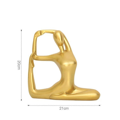 Yoga Figurine Konst | Veska En guld